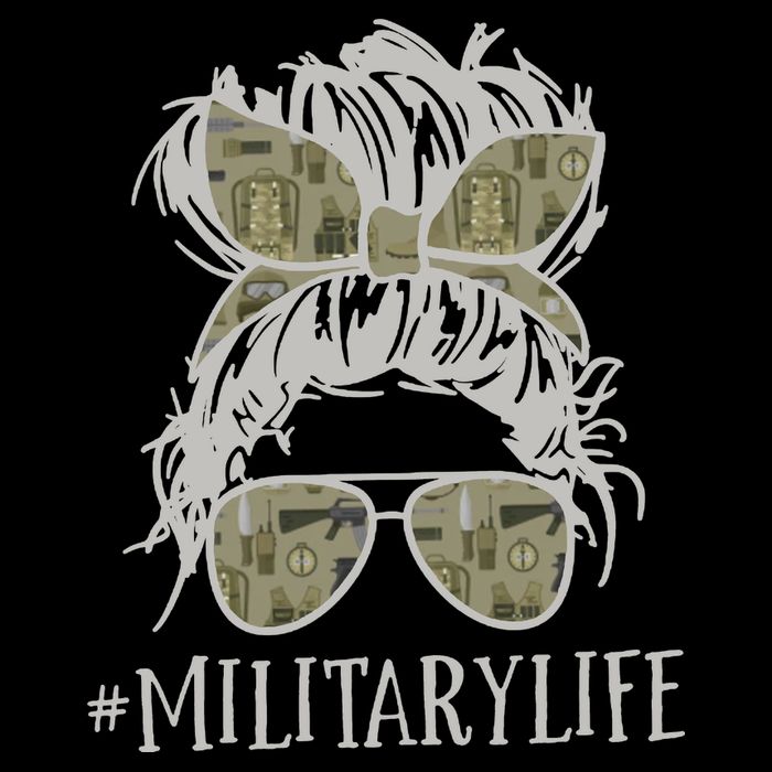 Military Life Messy Bun Wife Performance Shirt