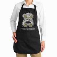 Military Life Messy Bun Wife Apron