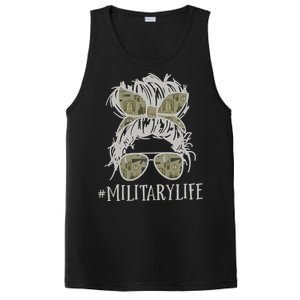 Military Life Messy Bun Wife PosiCharge Competitor Tank