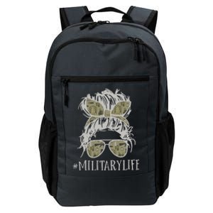 Military Life Messy Bun Wife Daily Commute Backpack