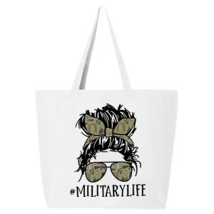 Military Life Messy Bun Wife 25L Jumbo Tote