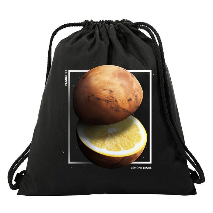 Mars Lemon Drawstring Bag