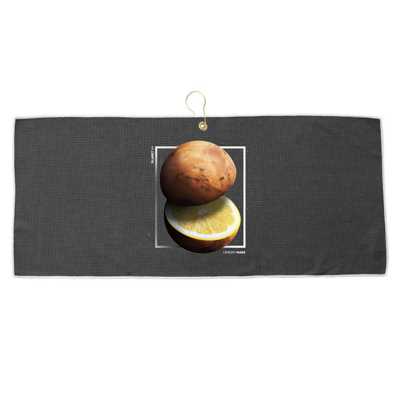 Mars Lemon Large Microfiber Waffle Golf Towel