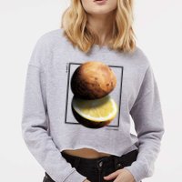 Mars Lemon Cropped Pullover Crew
