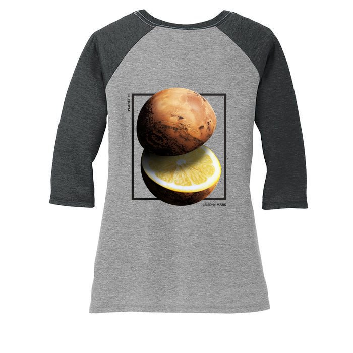 Mars Lemon Women's Tri-Blend 3/4-Sleeve Raglan Shirt