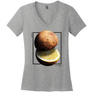 Mars Lemon Women's V-Neck T-Shirt