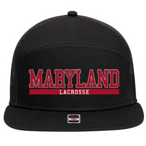 Maryland Lacrosse 7 Panel Mesh Trucker Snapback Hat