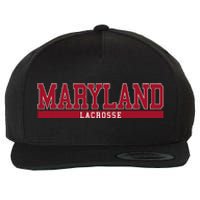 Maryland Lacrosse Wool Snapback Cap