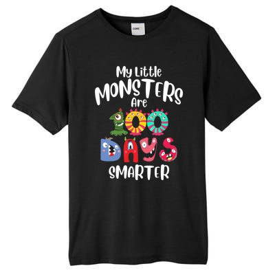 My Little Monsters Are 100 Days Smarter Funny Gift School Teacher Cool Gift Tall Fusion ChromaSoft Performance T-Shirt