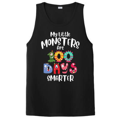 My Little Monsters Are 100 Days Smarter Funny Gift School Teacher Cool Gift PosiCharge Competitor Tank