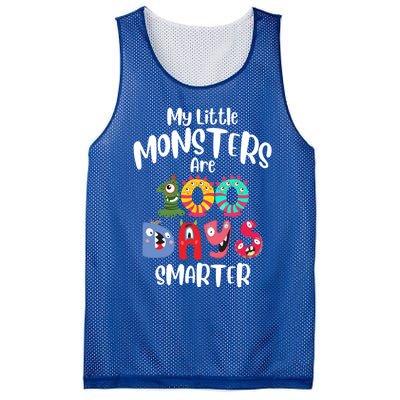 My Little Monsters Are 100 Days Smarter Funny Gift School Teacher Cool Gift Mesh Reversible Basketball Jersey Tank