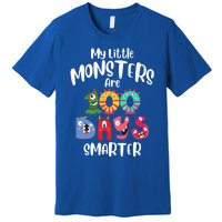 My Little Monsters Are 100 Days Smarter Funny Gift School Teacher Cool Gift Premium T-Shirt