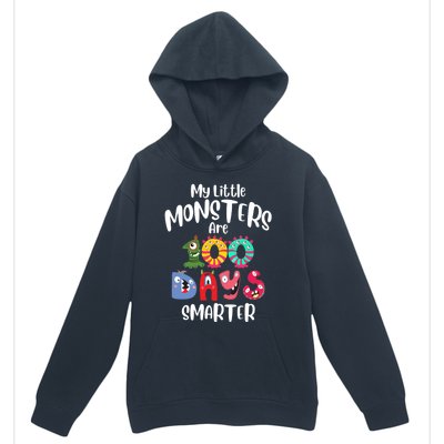 My Little Monsters Are 100 Days Smarter Funny Gift School Teacher Cool Gift Urban Pullover Hoodie