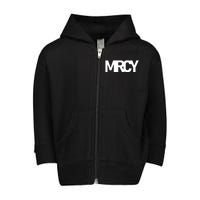 MRCY Logo Mercy Christian Slogan Toddler Zip Fleece Hoodie