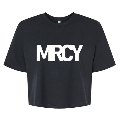 MRCY Logo Mercy Christian Slogan Bella+Canvas Jersey Crop Tee