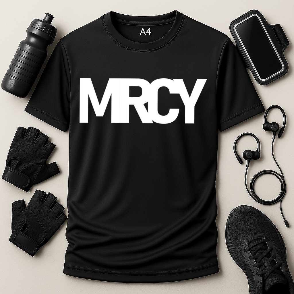 MRCY Logo Mercy Christian Slogan Cooling Performance Crew T-Shirt