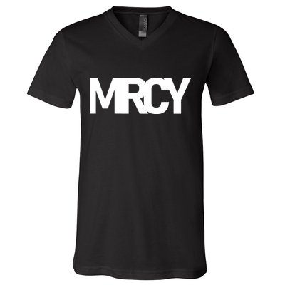 MRCY Logo Mercy Christian Slogan V-Neck T-Shirt