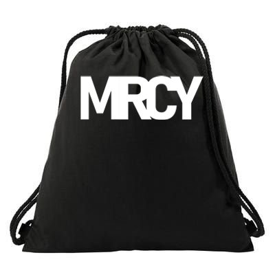 MRCY Logo Mercy Christian Slogan Drawstring Bag