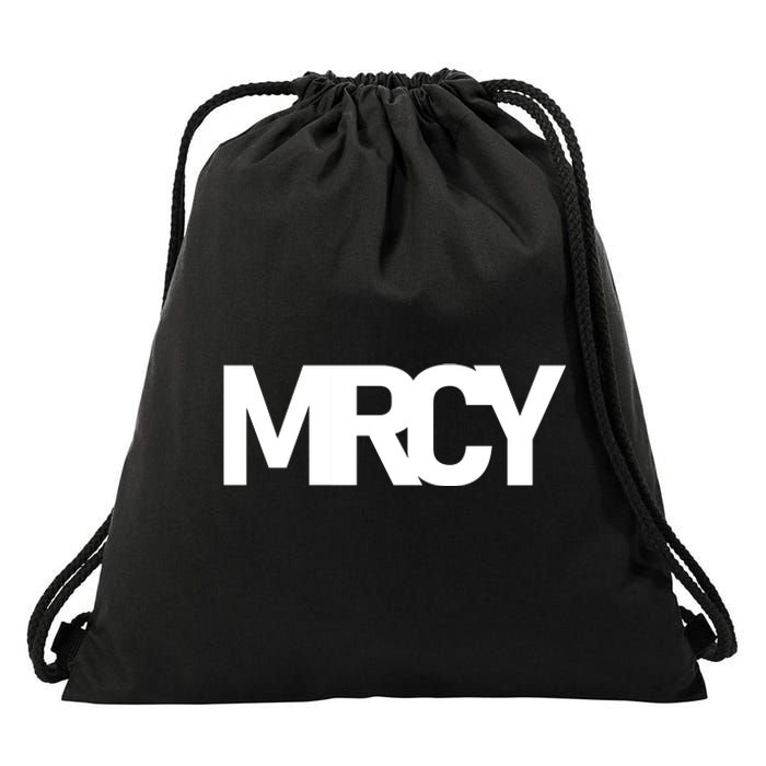 MRCY Logo Mercy Christian Slogan Drawstring Bag