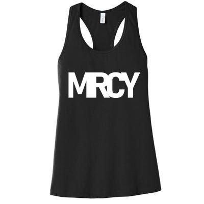 MRCY Logo Mercy Christian Slogan Women's Racerback Tank