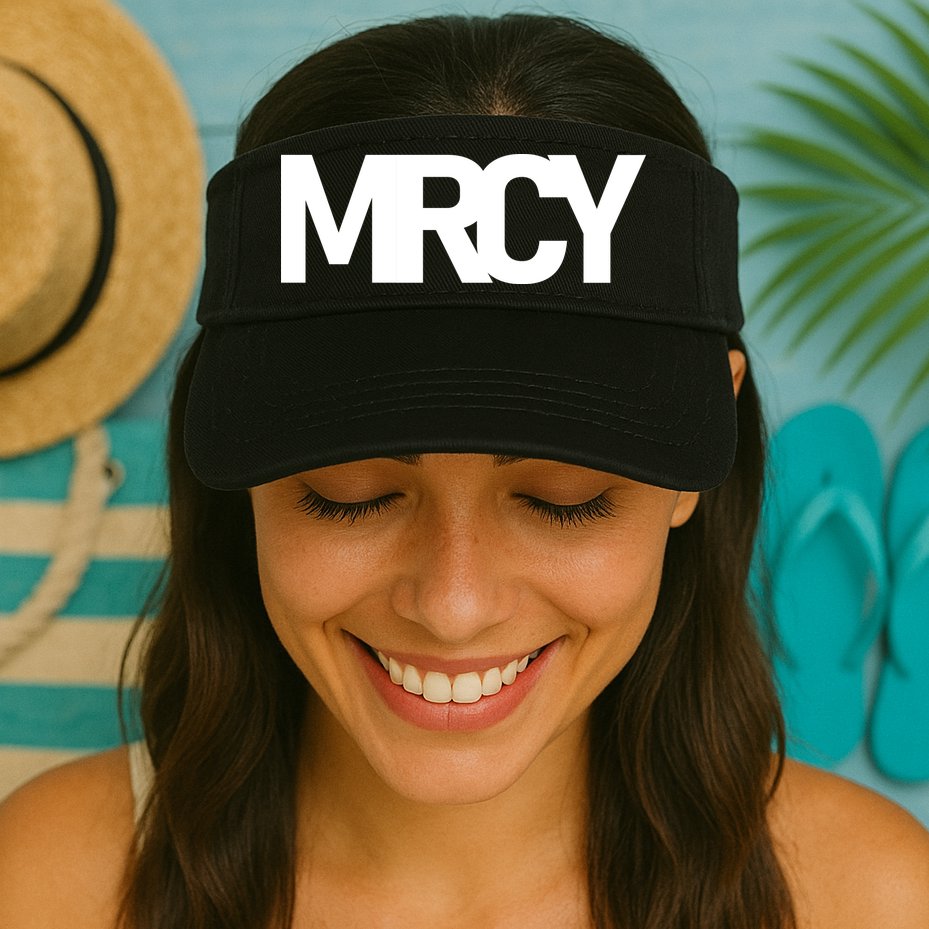 MRCY Logo Mercy Christian Slogan Visor