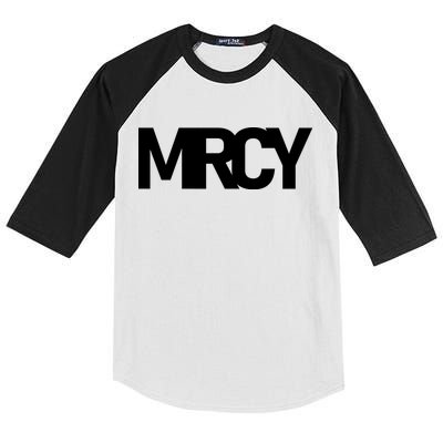 MRCY Logo Mercy Christian Slogan Kids Colorblock Raglan Jersey