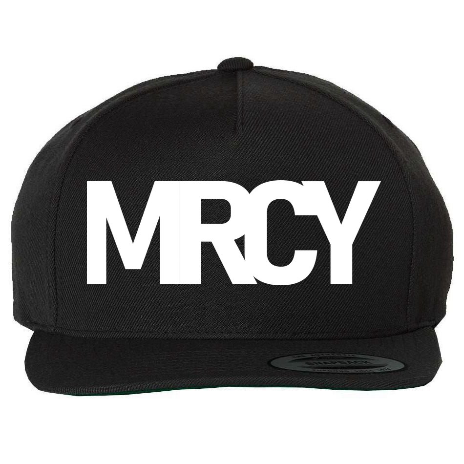 MRCY Logo Mercy Christian Slogan Wool Snapback Cap
