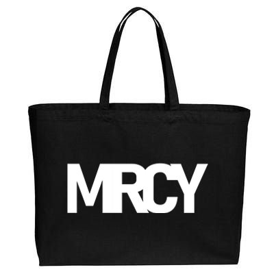 MRCY Logo Mercy Christian Slogan Cotton Canvas Jumbo Tote