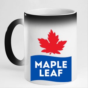 Maple Leaf 11oz Black Color Changing Mug