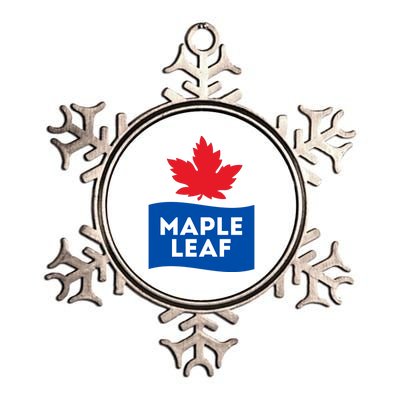 Maple Leaf Metallic Star Ornament