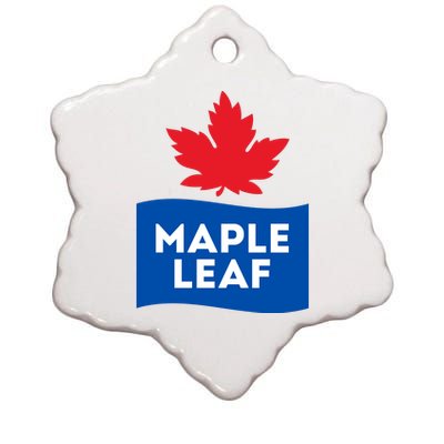 Maple Leaf Ceramic Star Ornament