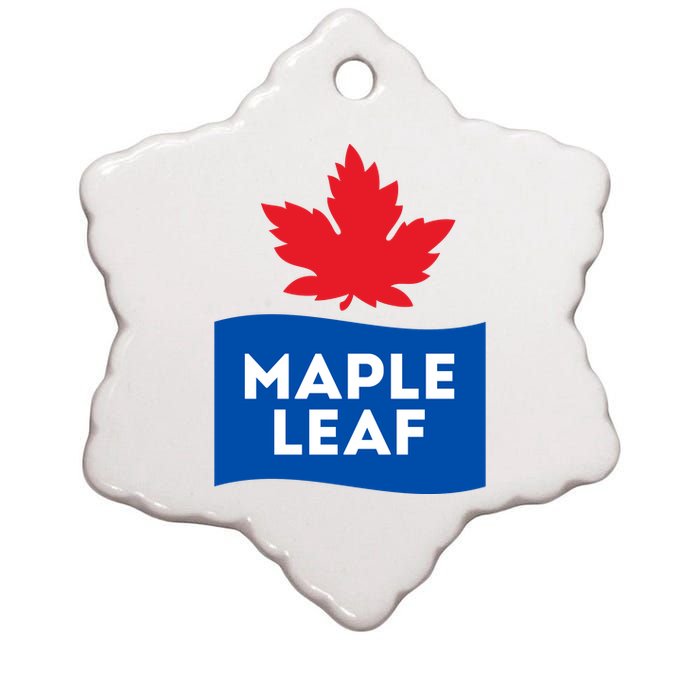 Maple Leaf Ceramic Star Ornament