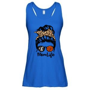 Mom Life Messy Bun Hair Funny Basketball Cheer Mom Gift Ladies Essential Flowy Tank