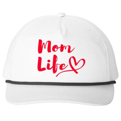 Mom Life | Mothers Funny Mothersday Gift | Womens Snapback Five-Panel Rope Hat