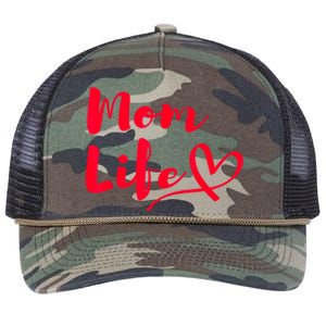 Mom Life | Mothers Funny Mothersday Gift | Womens Retro Rope Trucker Hat Cap