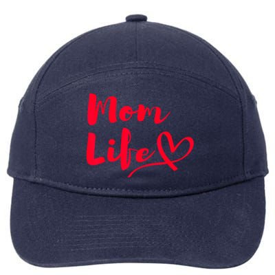 Mom Life | Mothers Funny Mothersday Gift | Womens 7-Panel Snapback Hat