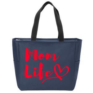 Mom Life | Mothers Funny Mothersday Gift | Womens Zip Tote Bag