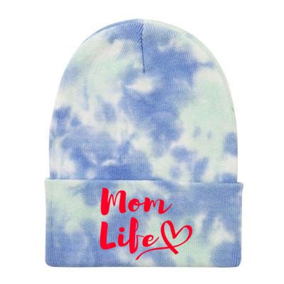 Mom Life | Mothers Funny Mothersday Gift | Womens Tie Dye 12in Knit Beanie