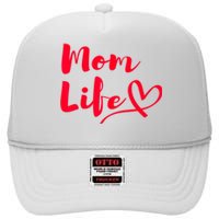 Mom Life | Mothers Funny Mothersday Gift | Womens High Crown Mesh Back Trucker Hat