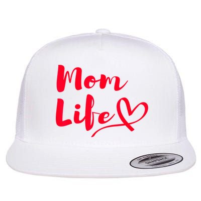 Mom Life | Mothers Funny Mothersday Gift | Womens Flat Bill Trucker Hat