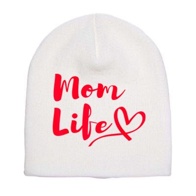 Mom Life | Mothers Funny Mothersday Gift | Womens Short Acrylic Beanie