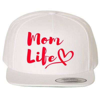 Mom Life | Mothers Funny Mothersday Gift | Womens Wool Snapback Cap