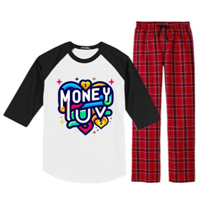 Money Luv Raglan Sleeve Pajama Set