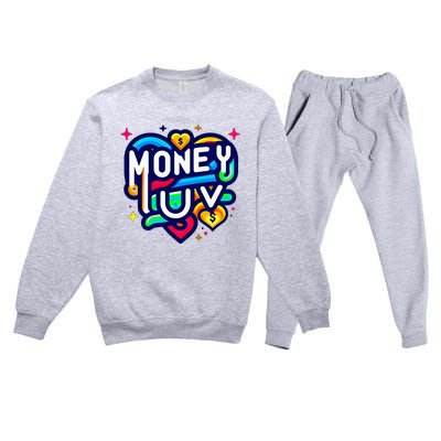 Money Luv Premium Crewneck Sweatsuit Set