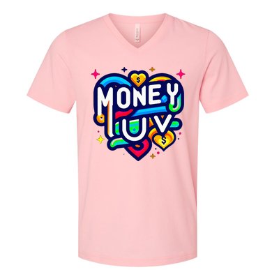 Money Luv V-Neck T-Shirt