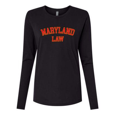 Maryland Law Maryland Bar Graduate Gift Lawyer College Womens Cotton Relaxed Long Sleeve T-Shirt