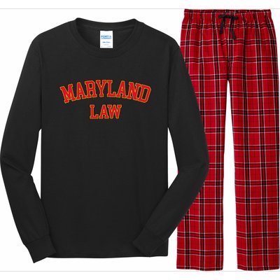 Maryland Law Maryland Bar Graduate Gift Lawyer College Long Sleeve Pajama Set