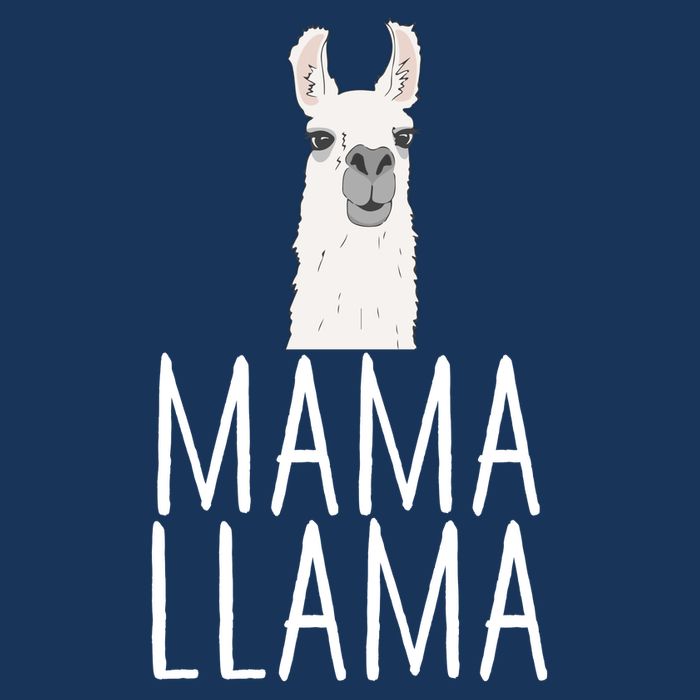 Mama Llama 7 Panel Mesh Trucker Snapback Hat