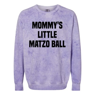 Mommy’S Little Matzo Ball Colorblast Crewneck Sweatshirt