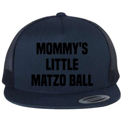 Mommy’S Little Matzo Ball Flat Bill Trucker Hat